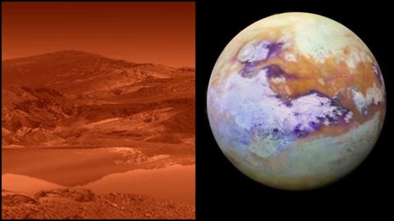 titan povrch, titan mesiac