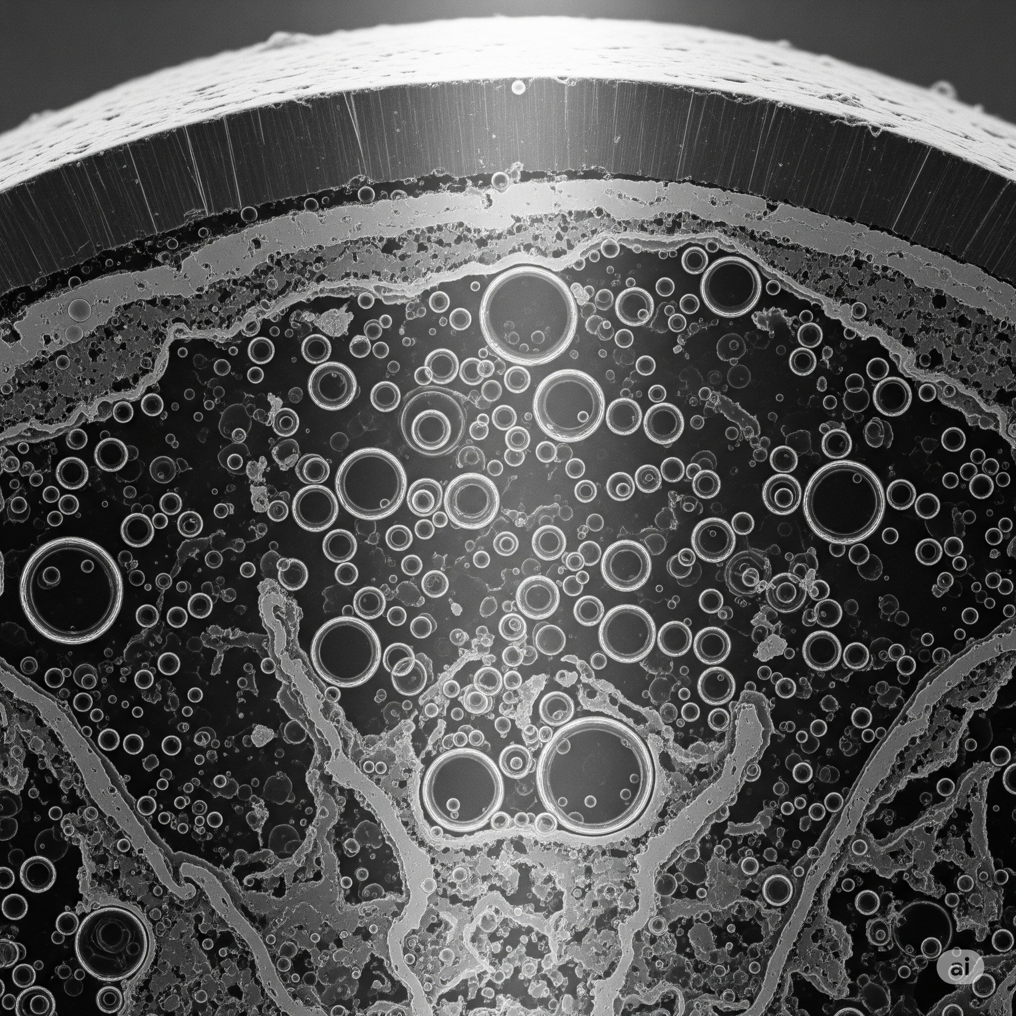 nanobublinky v materiáli