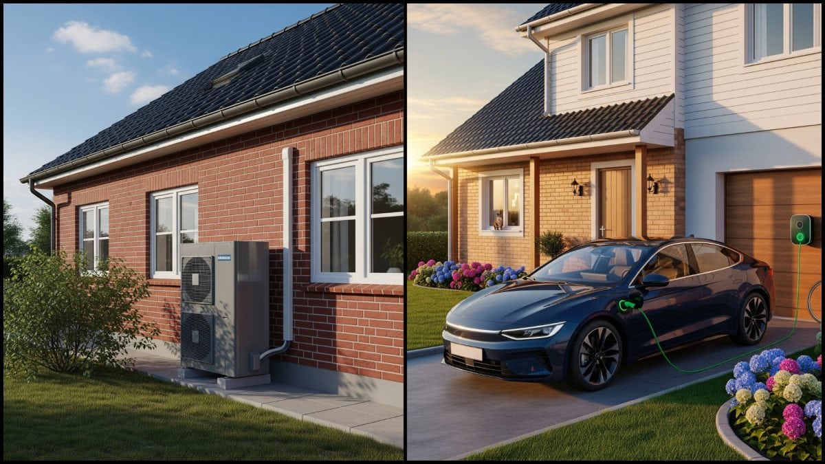tepelné čerpadlo a nabíjačka elektromobilu