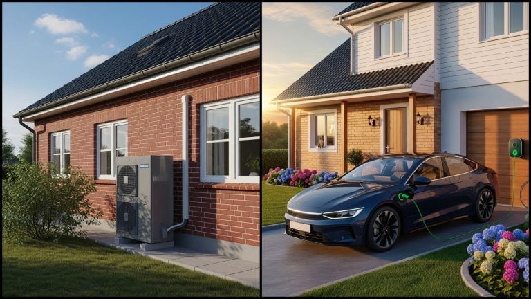 tepelné čerpadlo a nabíjačka elektromobilu