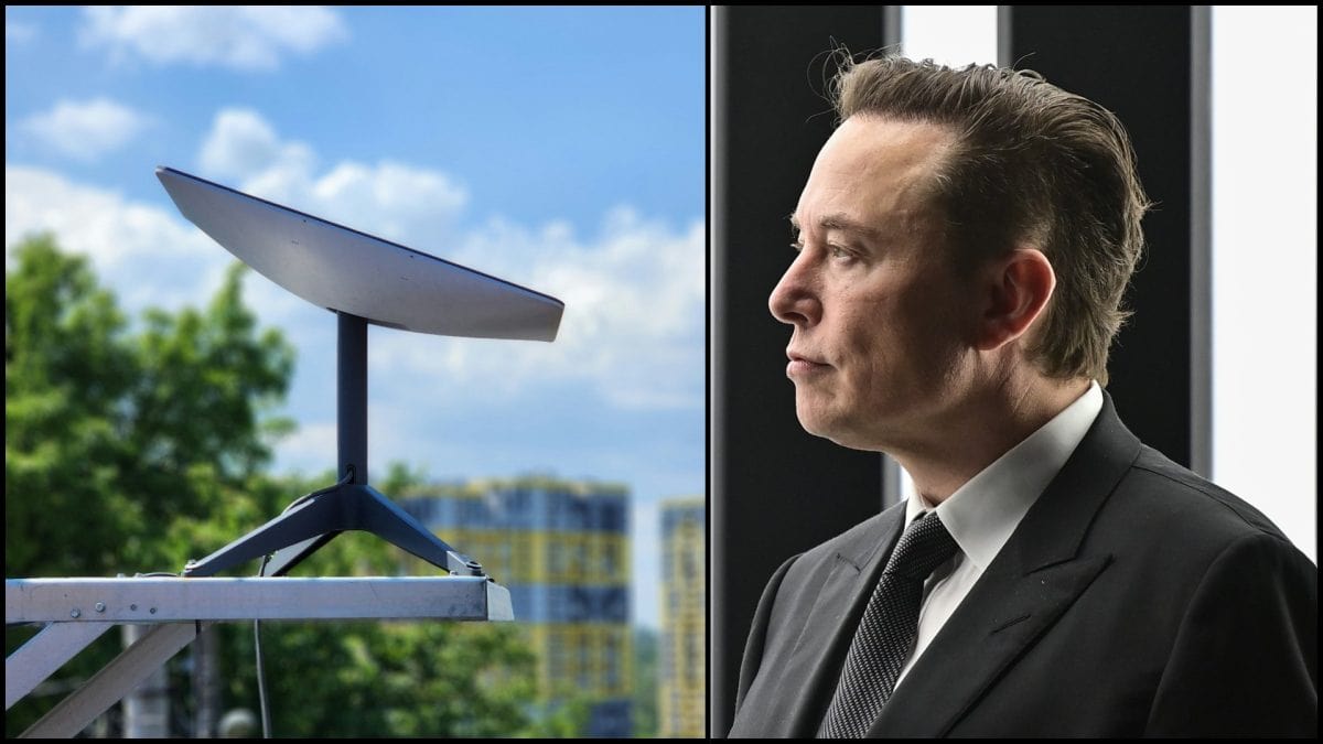 elon musk a prijímač starlinku