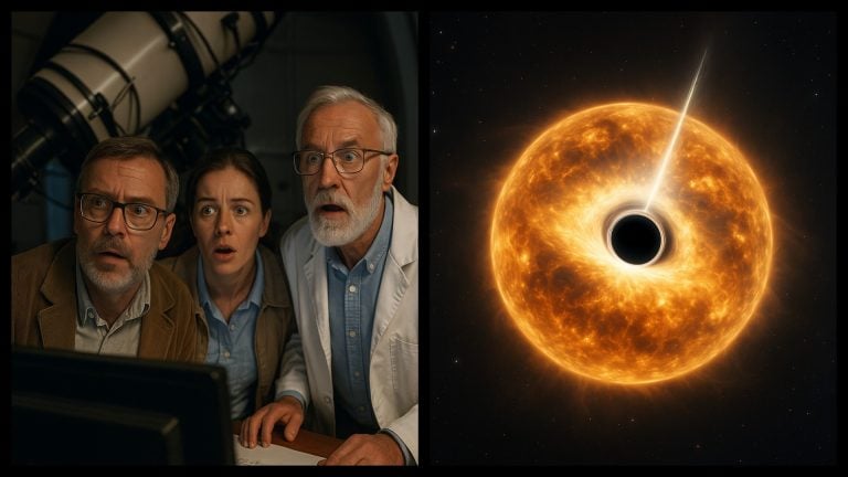 cierna diera hviezda astronom