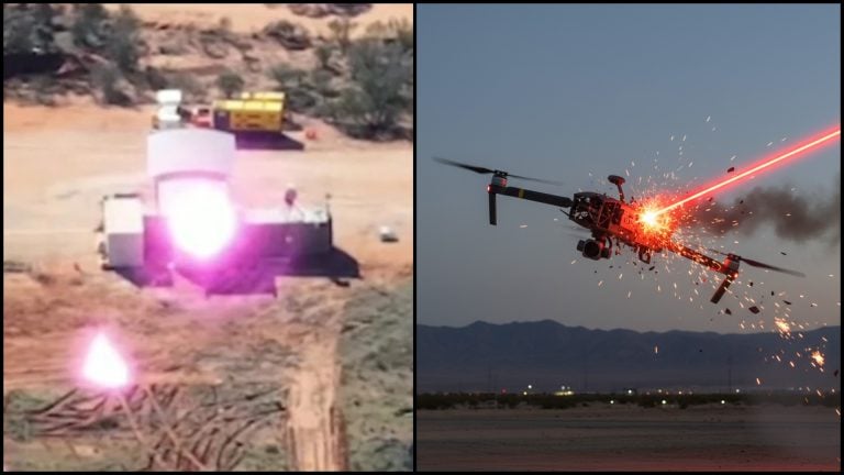 zničenie dronu vo vzduchu, zničil ho laserový lúč