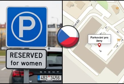 vyhradené parkovanie pre ženy