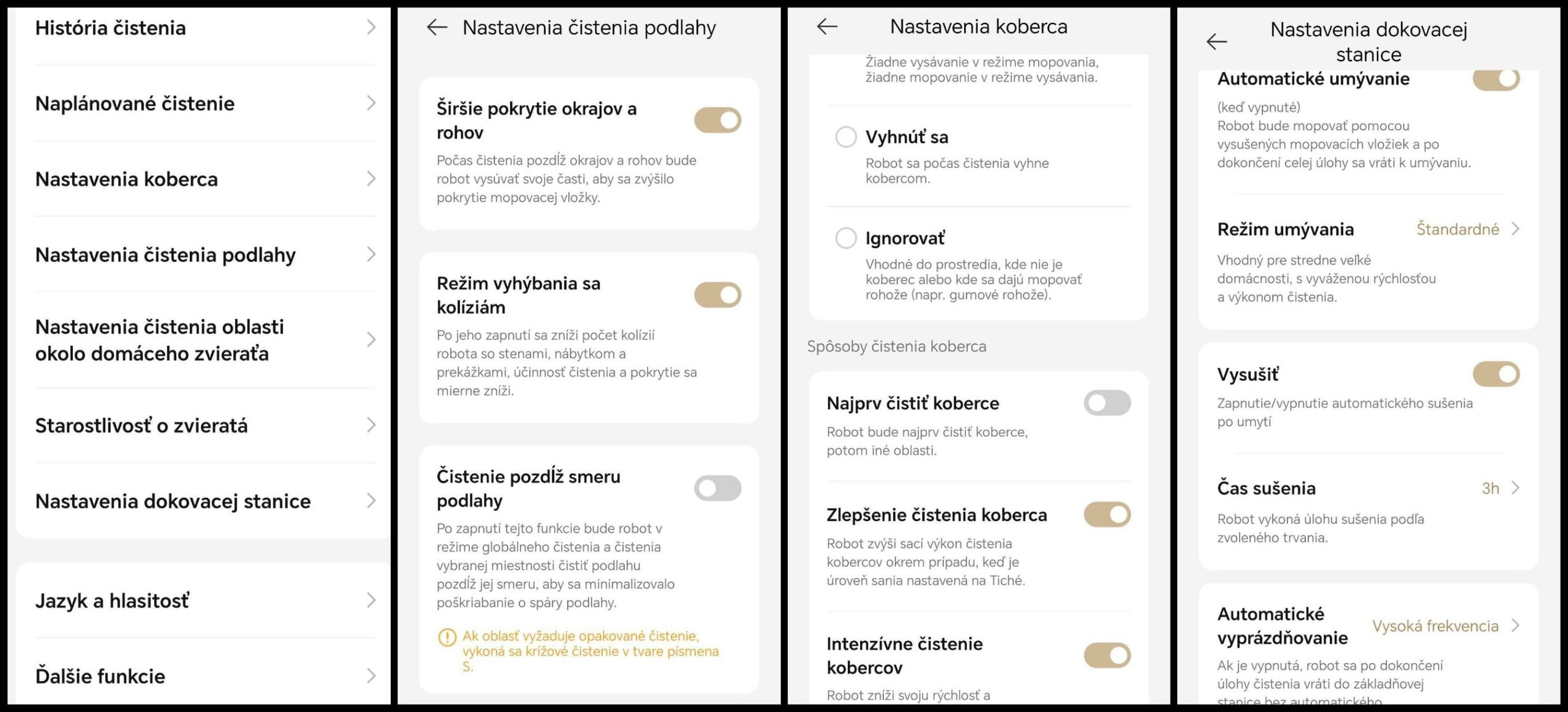 Dreame D20 Ultra recenzia - aplikácia funkcie