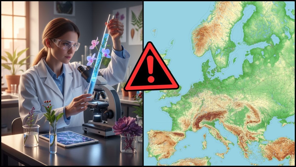 vedkyňa a mapa Európy