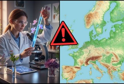 vedkyňa a mapa Európy