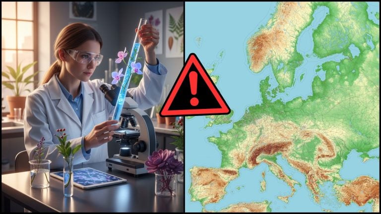 vedkyňa a mapa Európy