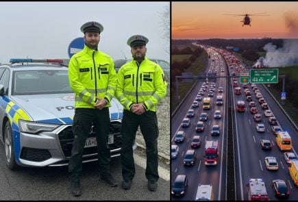 polícia SR a diaľnica, zachranárska ulička