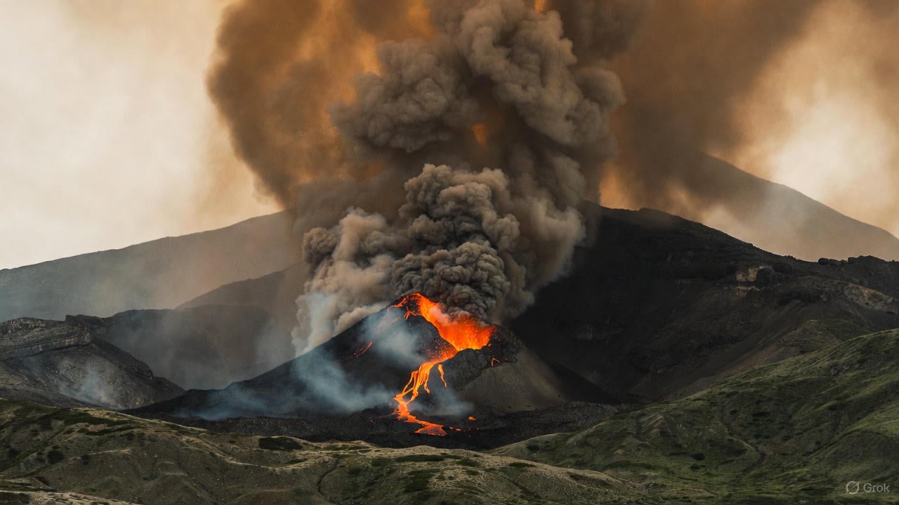 erupcia sopky/vulkánu