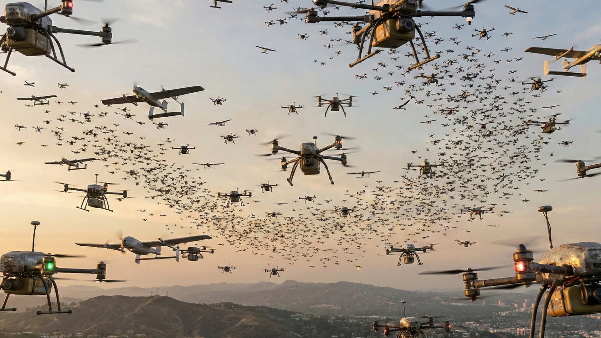 Vizualizácia roju dronov.