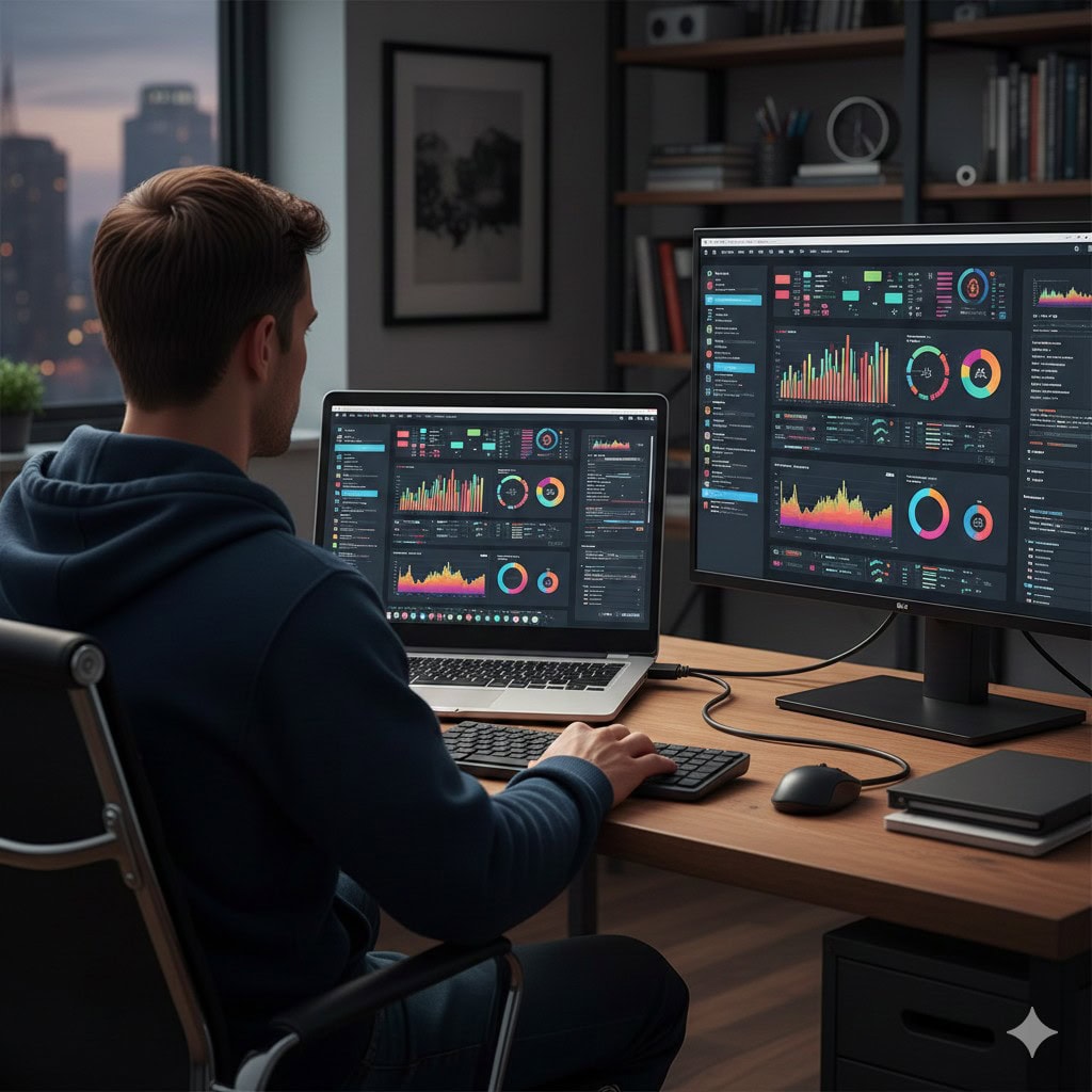 typek za stolom a telka