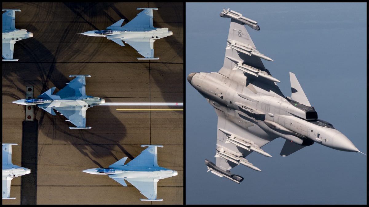 Zatiaľ čo Európa míňa miliardy v USA, Švédi postavili stíhačku s motorom Volvo pre reálnu vojnu Stíhačky Gripen E.