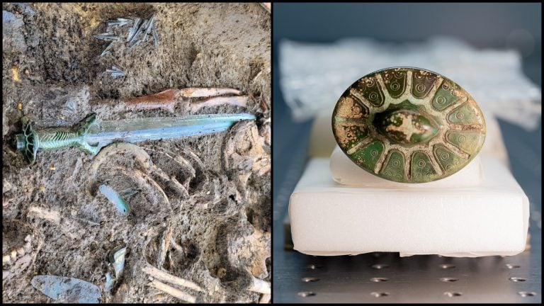 našli legendárny meč v top stave