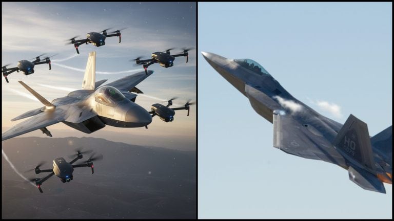 F-22 ovládala drony v teréne