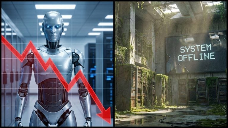 AI robot, graf, dátové centrum