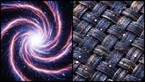 Vizualizácia svetelných častíc a makro fotografie materiálu.