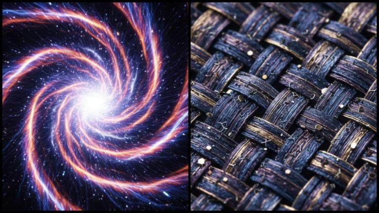 Vizualizácia svetelných častíc a makro fotografie materiálu.