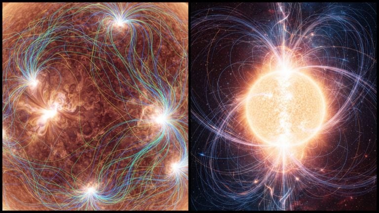 Vizualizácia magnetických polí Slnka.