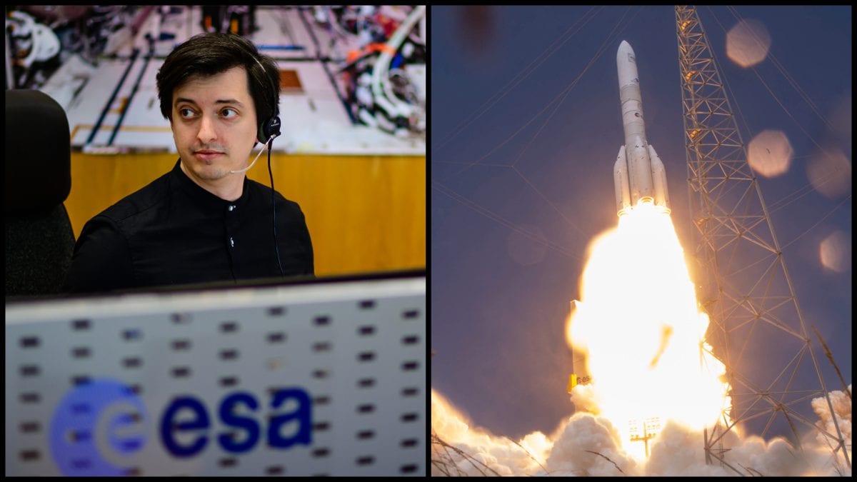 Flight director Matej Poliaček, raketa Ariane 6 so štyrmi prídavnými motormi na pevné palivo.