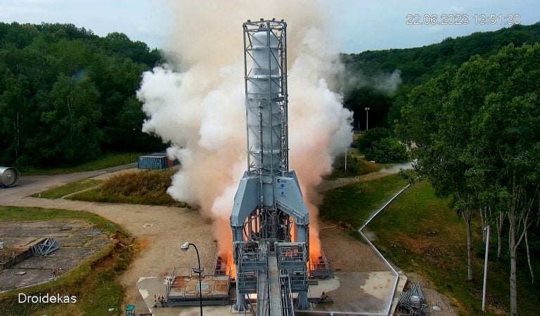Test európskeho raketového motora Prometheus.