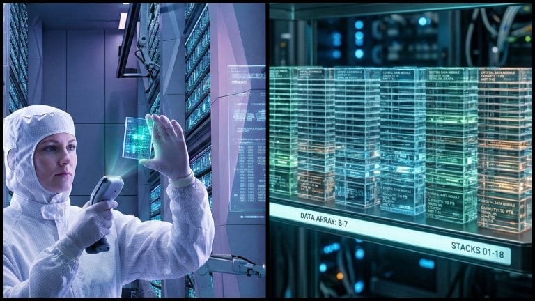 Dátové úložisko, sklo, archív