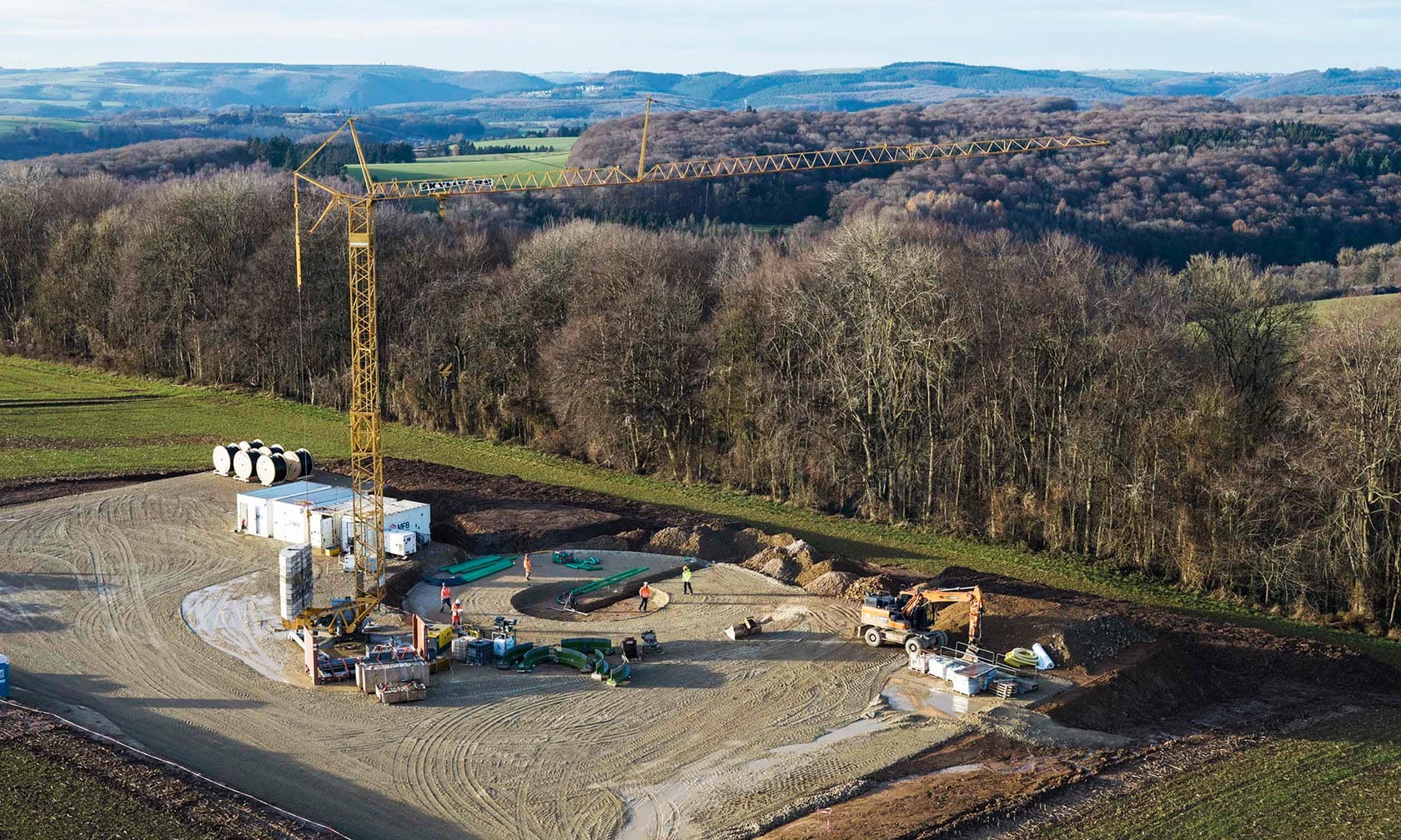 hybridná elektráreň stavenisko