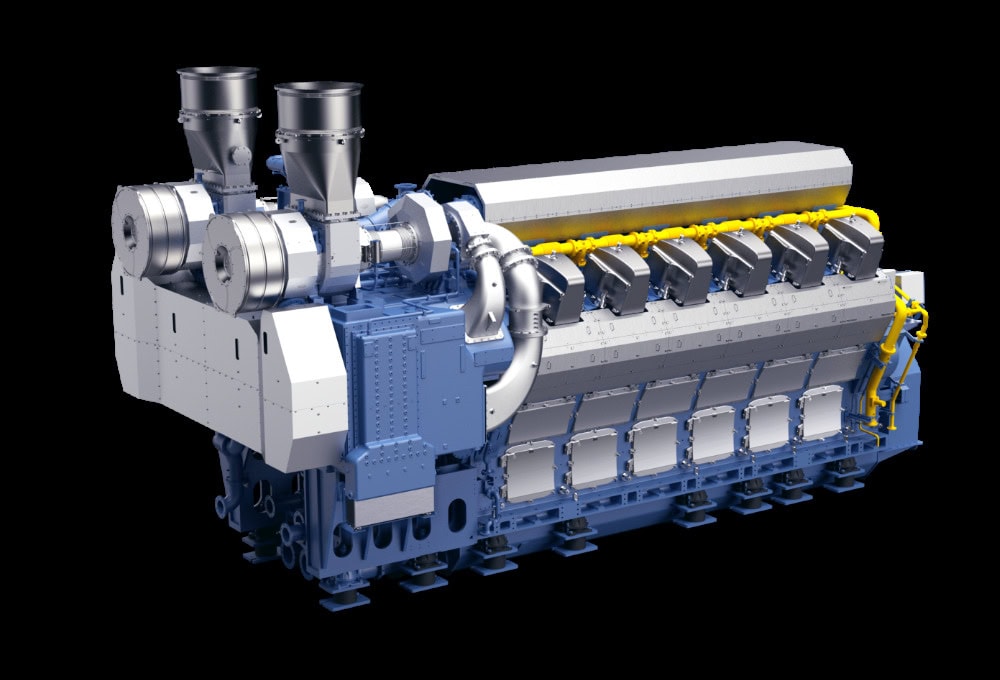 Stacionárny motor H54GV s výkonom až do 25 200 kW.