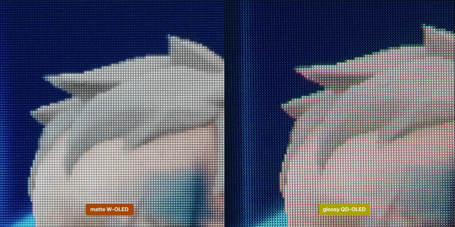 matný vs lesklý oled