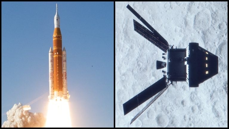 Štart rakety SLS, kozmická loď Orion