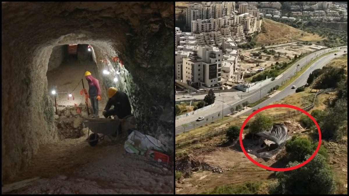 Jeruzalem Izrael záhadný tunel nález