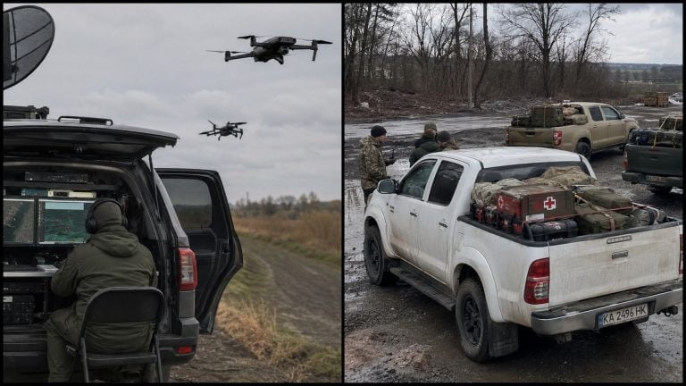 Auto radar dron dodávka