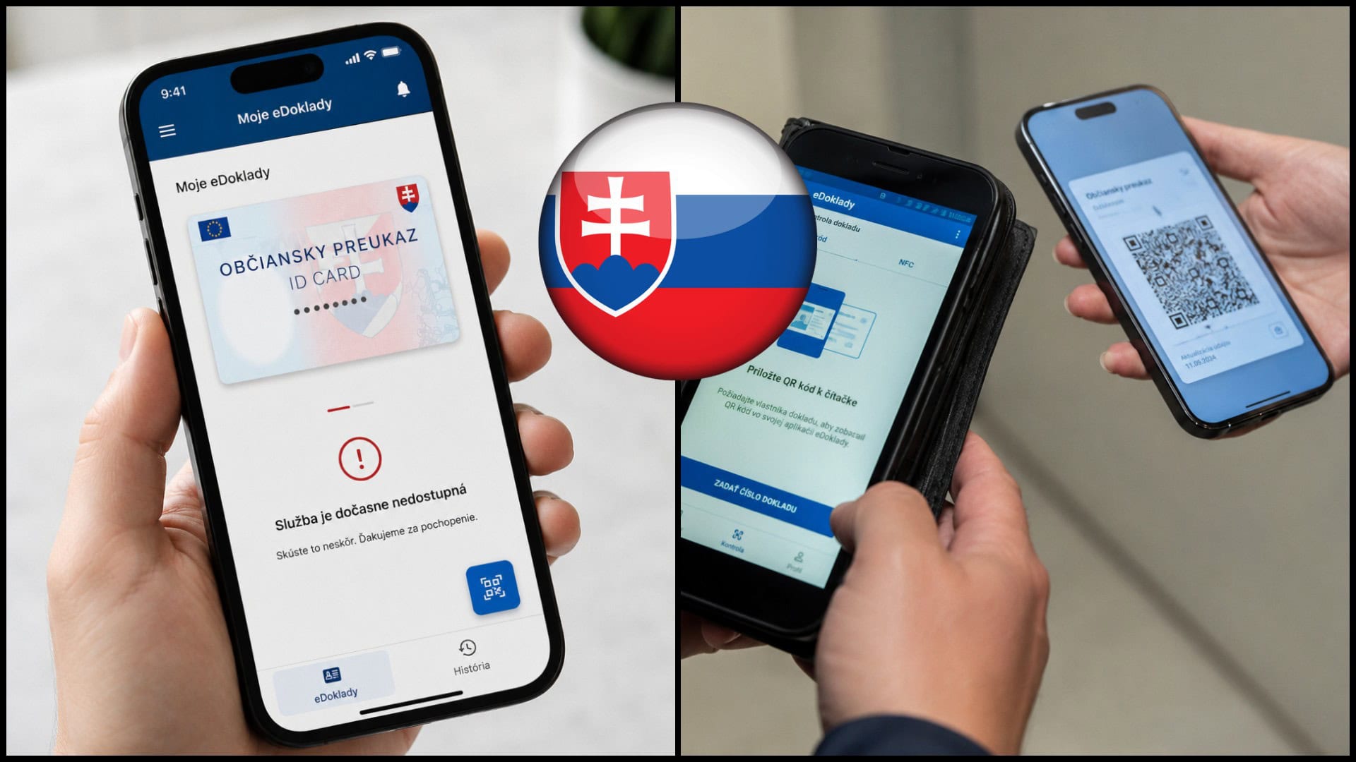 digitálne doklady výpadok občiansky v mobile