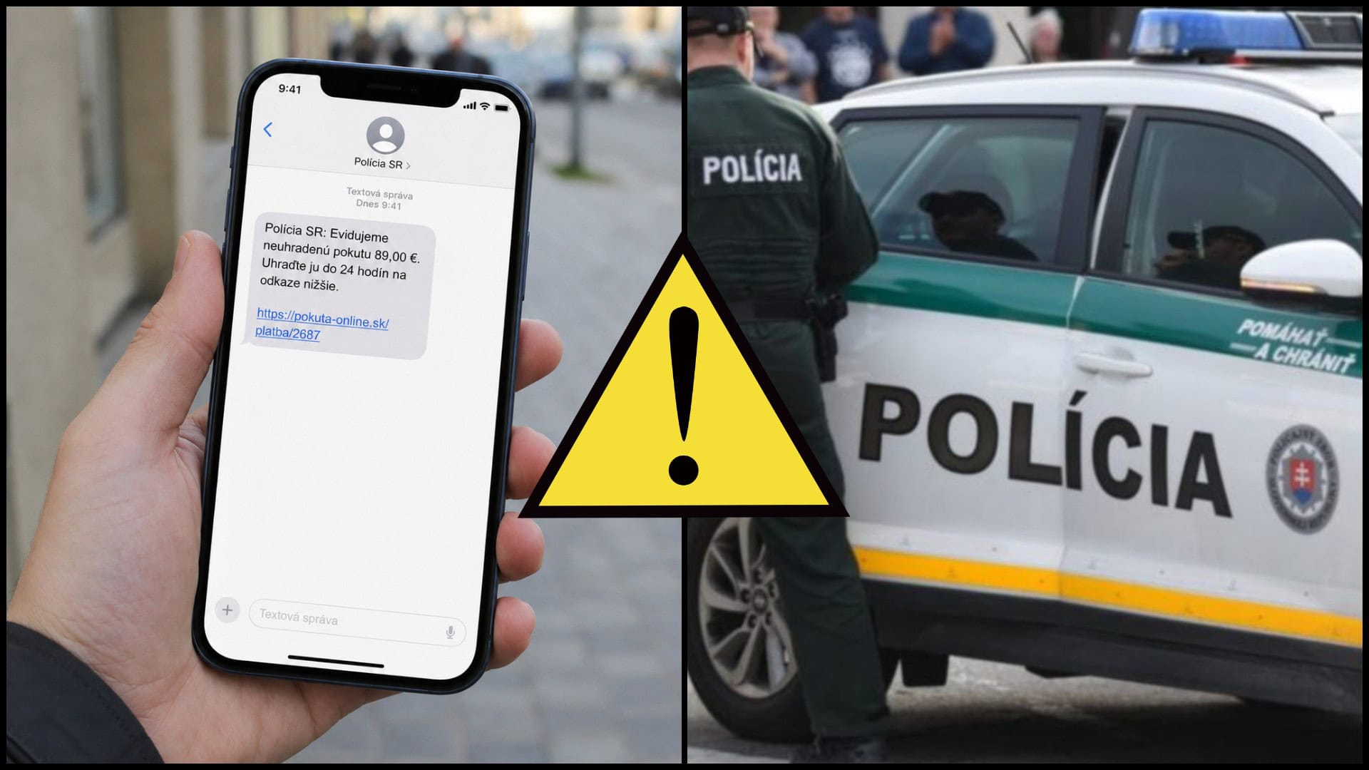 falošné sms doprava polícia pokuty