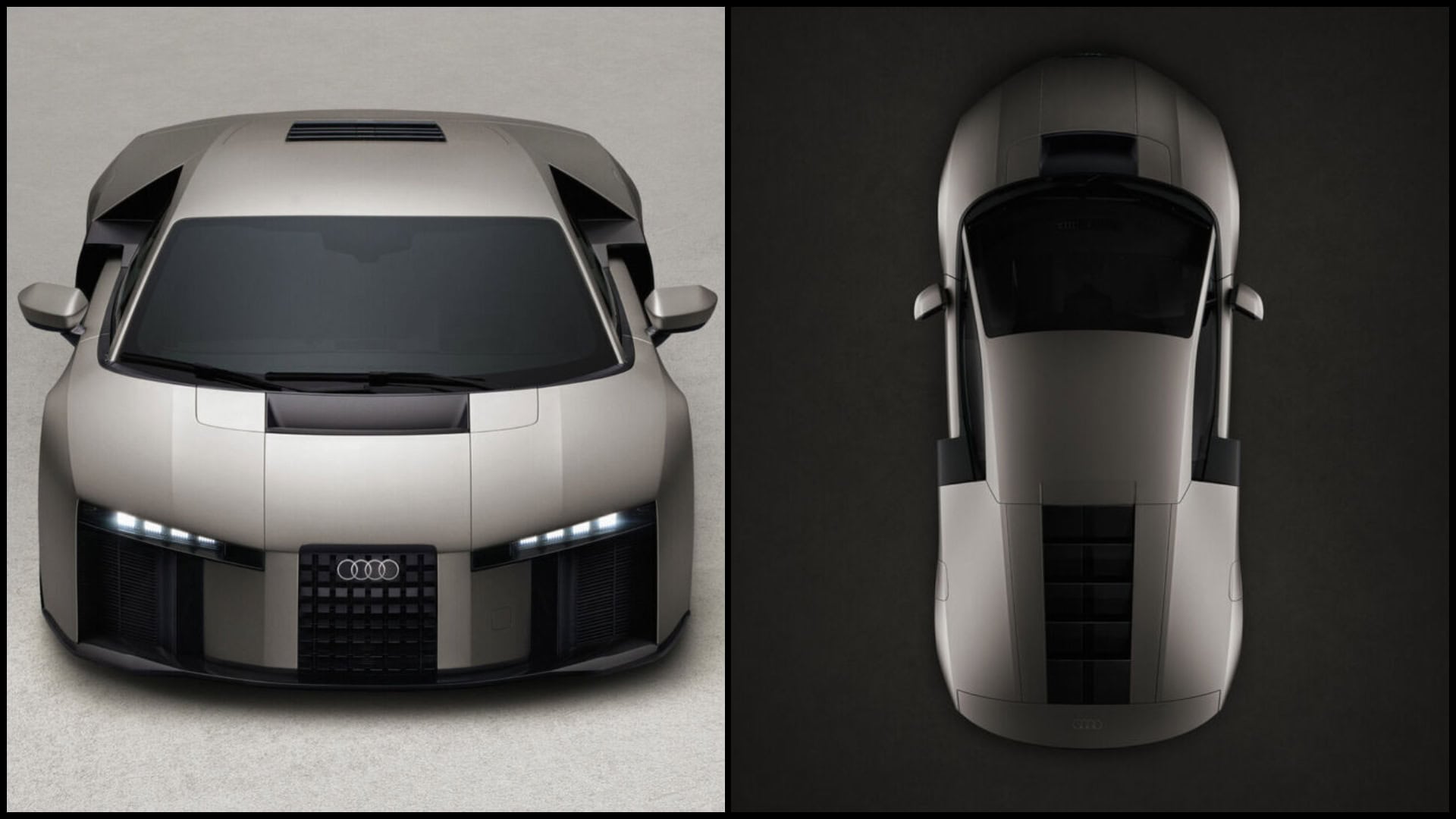 Audi Nuvolari hybrid supercar front profile