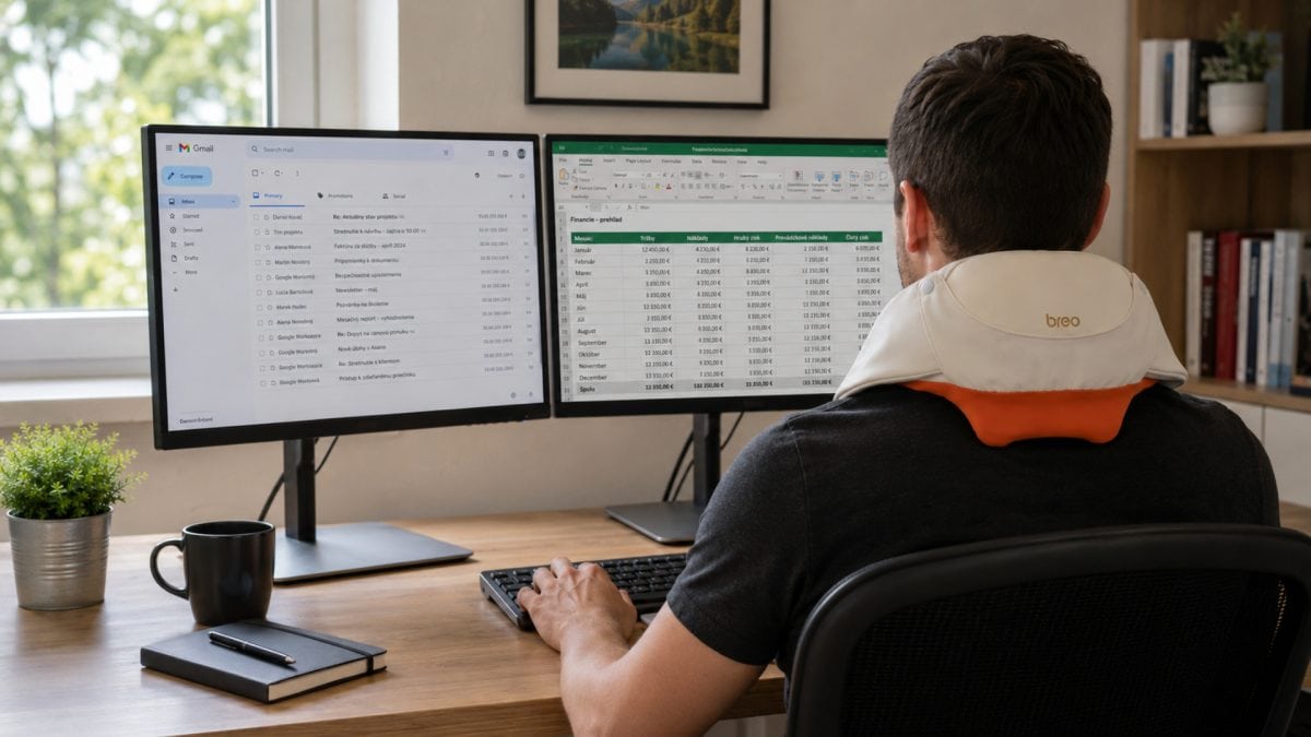 Slováci pri práci za počítačom zabúdajú na to najpodstatnejšie. Tieto signály neignoruj Slovák za PC Breo na krku práca počítač