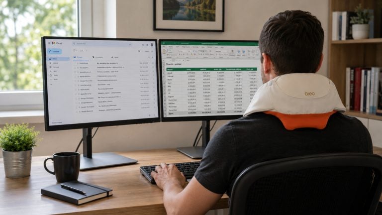 Slovák za PC Breo na krku práca počítač
