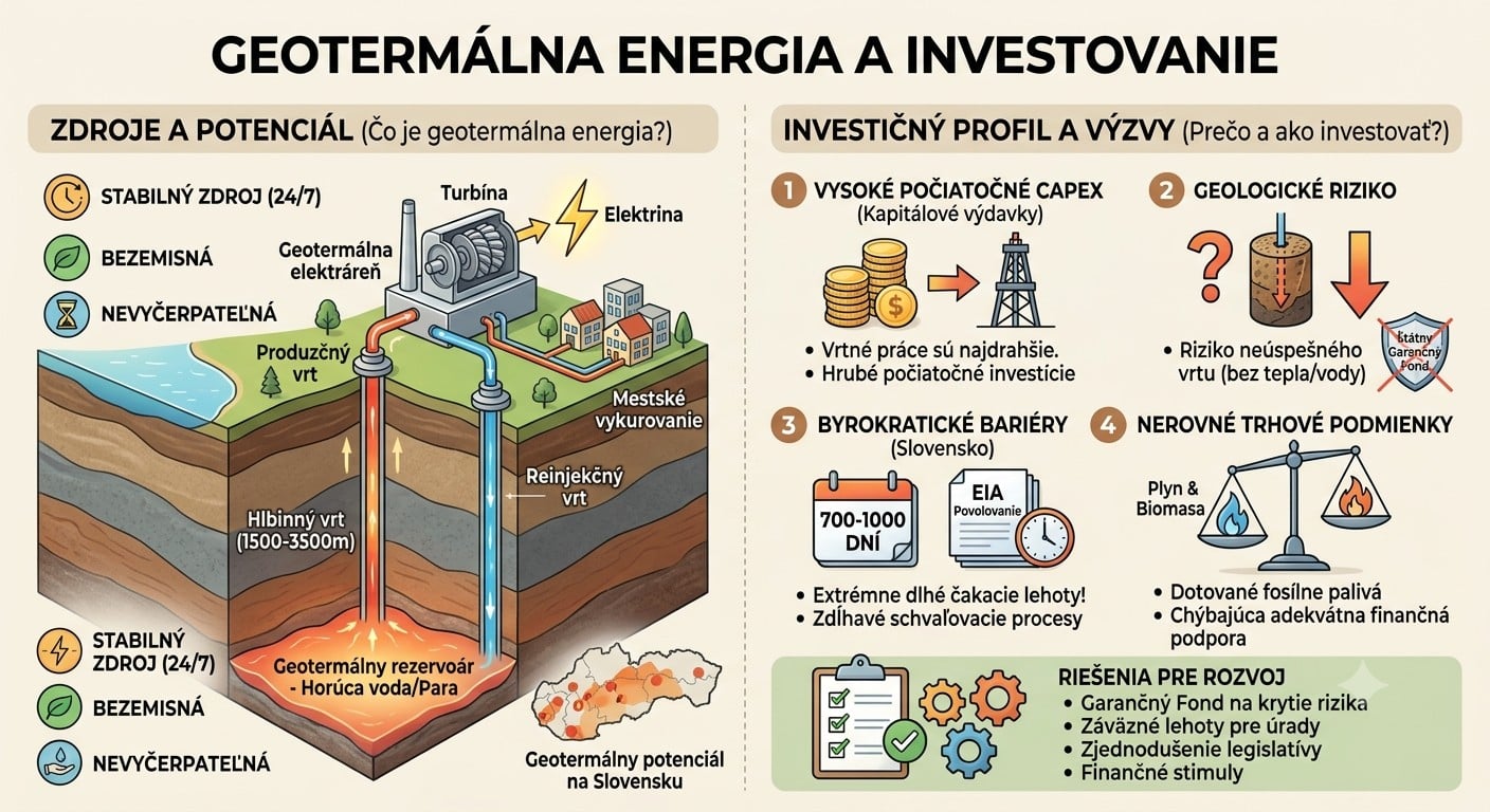 geotermálna energia vysvetlenie investície
