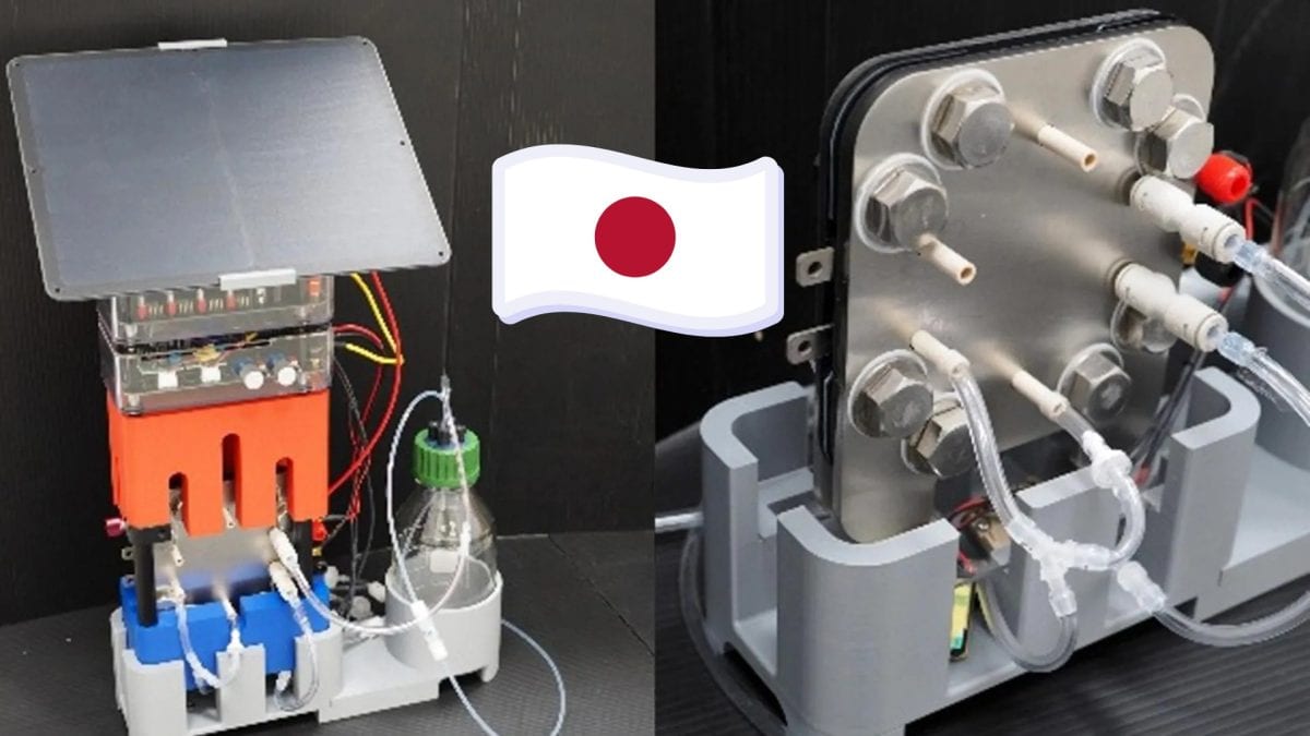 Batérie vyškrtli z rovnice. Japonci vyrobili palivo priamo zo slnka, vody a CO2 japonsky elektrolyzer