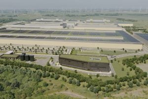 Výstavba továrne Northvolt v nemeckom Heide