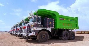 Zijin Mining 140-ton electric mining haul truck with 770 kWh swappable battery