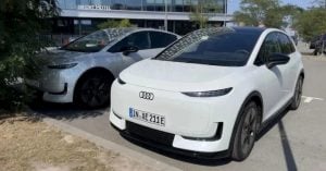 Prototyp Audi A2 e-tron v uliciach mesta