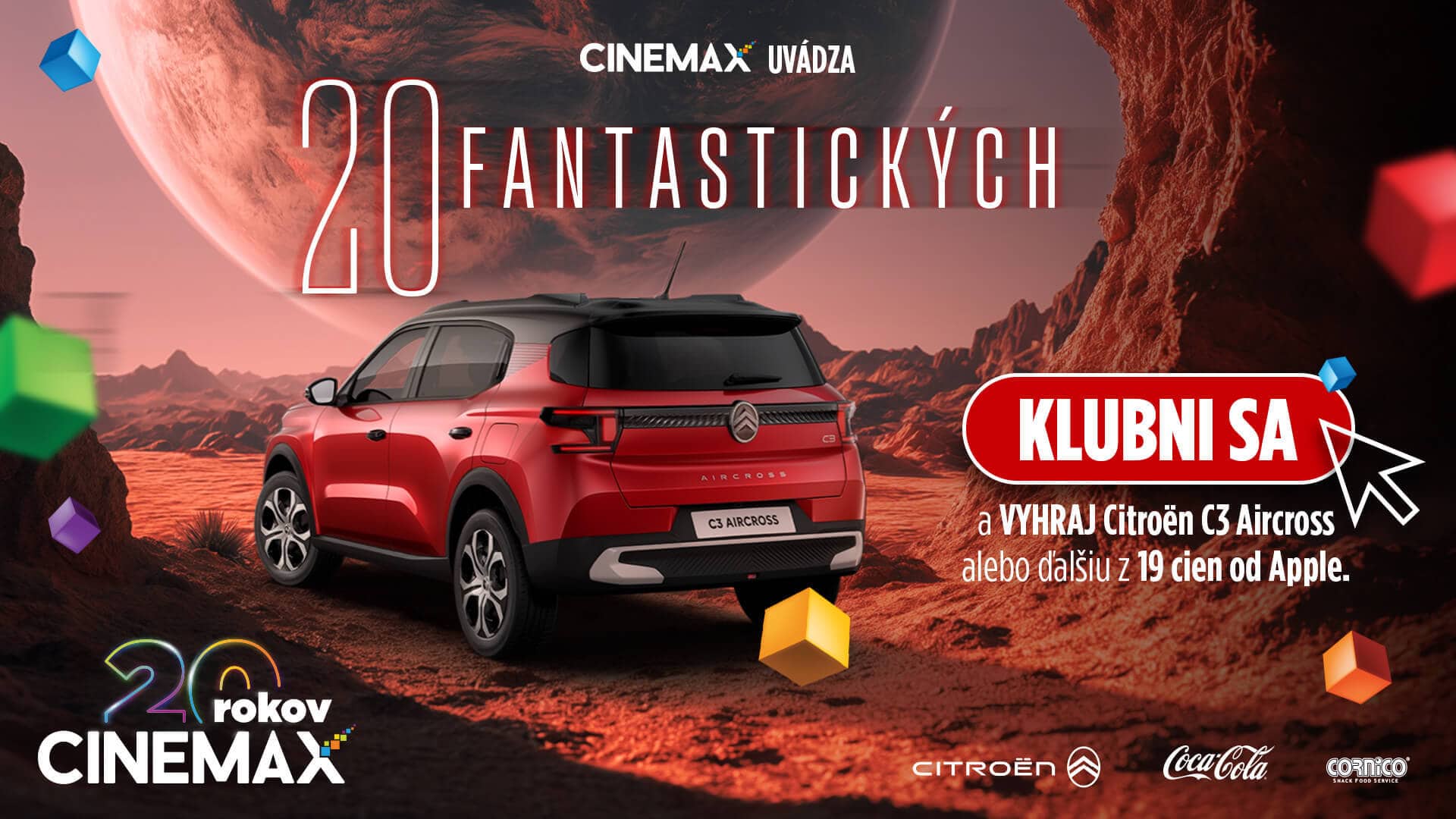 CINEMAX oslavuje 20 rokov - súťaž