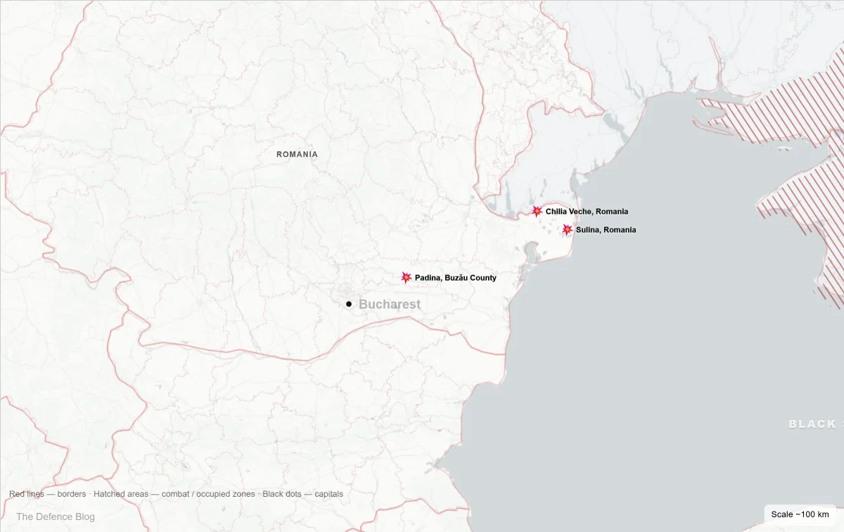 mapa dronov Rumunsko