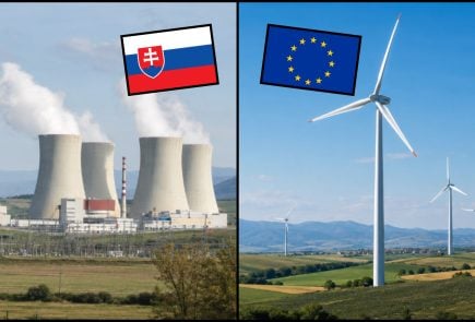jadrová elektráreň a veterná energia
