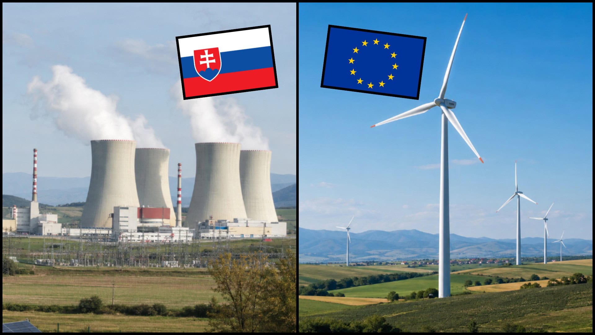 jadrová elektráreň a veterná energia