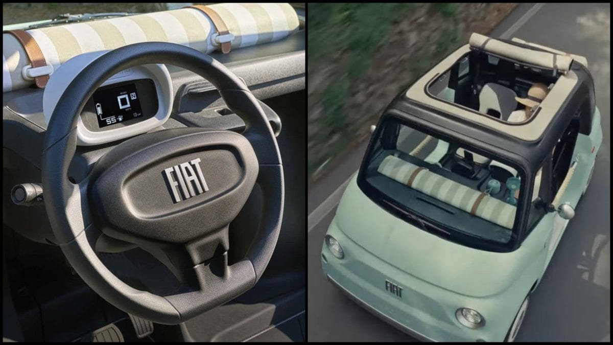 Fiat ultralacné „auto“ Topolino a interiér