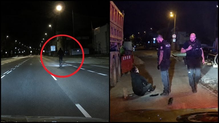 Slovák na kolobežke uteká pred políciou