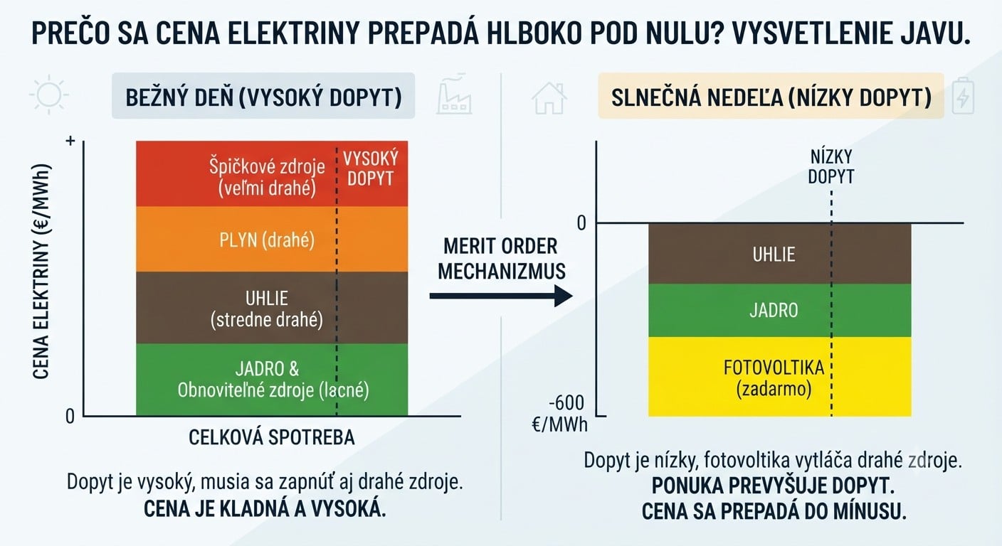vysvetlenie zapornej ceny