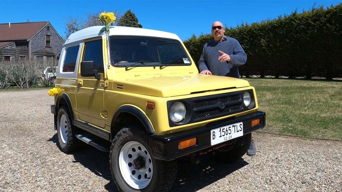 Stačilo mu 5 000 eur a 5 dní. YouTuber prerobil legendárne Suzuki na elektromobil Upravené elektrické Suzuki Jimny v teréne